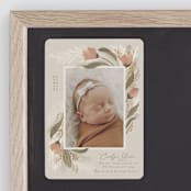 "Boho Bouquet" - Birth Announcements in Rose by Joanna Griffin - Front