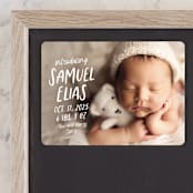 "All write" - Birth Announcements in Cloud by Lea Delaveris - Front