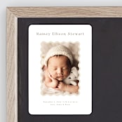 "applique" - Birth Announcements in Oatmeal by Jennifer Wick - Front