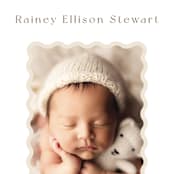 "applique" - Birth Announcements in Oatmeal by Jennifer Wick - Detail
