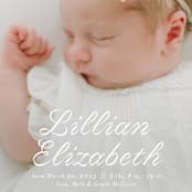 "Georgette" - Birth Announcements in Cotton by Megan Davis - Detail