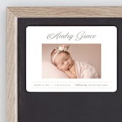 "Elegance" - Birth Announcements in Peony by Pixel and Hank - Front