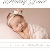 "Elegance" - Birth Announcements in Peony by Pixel and Hank - Detail