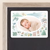 "A Wonderful World" - Birth Announcements in Blue Jay by Grae - Front