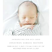 "Welcome Home Baby" - Birth Announcements in Shadow by Carolyn Kach - Detail