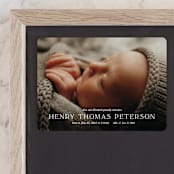 "Refined" - Birth Announcements in Powder by Melissa Egan of Pistols - Front