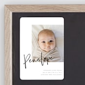 "Clean Lines" - Birth Announcements in Blackboard by Amy Payne - Front