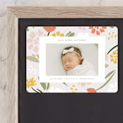 "Modern Floral" - Birth Announcements in Wildflower by Nicole Walsh - Front