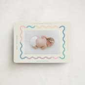 "Wavy Pastel Frame" - Birth Announcements in Cream by Baumbirdy - Front
