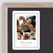 "Classy frame" - Birth Announcements in Cotton by Stacey Meacham - Front