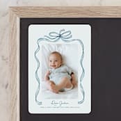 "Tied Together" - Birth Announcements in Mint by Paper Sun Studio - Front