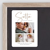 "Sutton" - Birth Announcements in Leather by Jessica Williams - Front