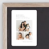 "Minimal Triad" - Birth Announcements in Onyx by Meggy Masters - Front