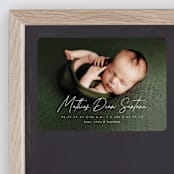 "Simplest Script" - Birth Announcements in Clay by Erica Krystek - Front