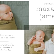 "Handsome Two" - Birth Announcements in Galaxy by Emily Betts - Detail