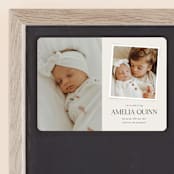 "Petite Introduction" - Birth Announcements in Cream by Jessica Williams - Front