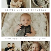 "Too Cute" - Birth Announcements in Cloud by Heather Schertzer - Detail