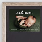 "Meet Cute" - Birth Announcements in Snow by Lauren Chism - Front