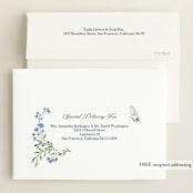 "Floral Forest Friends" - Birth Announcements in Bluebell by Alice Nelen - FREE Recipient Addressing