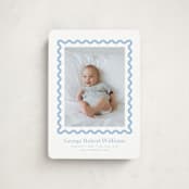 "Ric Rac" - Birth Announcements in Bluebell by Megan Davis - Front