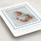 "Ric Rac" - Birth Announcements in Bluebell by Megan Davis - Detail