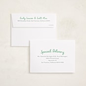 "Jolly Good" - Birth Announcements in Clover by Megan Davis - FREE Recipient Addressing