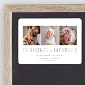 "Counting Those Blessings" - Birth Announcements in Sugar by Robert and Stella - Front
