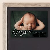 "Linear" - Birth Announcements in Frost by Everett Paper Goods - Front