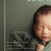 "Take Shape" - Birth Announcements in Snow by Lauren Chism - Detail