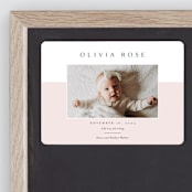 "Cherished" - Birth Announcements in Peony by Kasia Labocki - Front