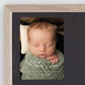 "Simplest Script" - Birth Announcements in Clay by Erica Krystek - Front