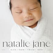 "Announcing Baby" - Birth Announcements in Onyx by Erin Deegan - Detail