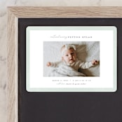 "Story" - Birth Announcements in Sea Salt by Pixel and Hank - Front