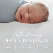 "Typographic Mix" - Birth Announcements in Snow by Michelle Taylor - Detail