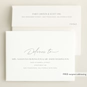 "Typographic Mix" - Birth Announcements in Snow by Michelle Taylor - FREE Recipient Addressing