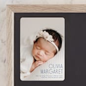 "Sweetly modern" - Birth Announcements in Denim by Lisa Assenmacher - Front