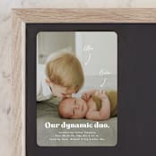 "Dynamic Duo" - Birth Announcements in Cotton by Corinne Malesic - Front