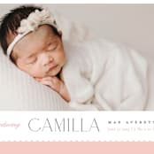 "Sweet scallop" - Birth Announcements in Rose by Robert and Stella - Detail