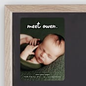 "Meet Cute" - Birth Announcements in Snow by Lauren Chism - Front
