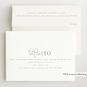 "Two Cute" - Birth Announcements in Silk by Creo Study - FREE Recipient Addressing