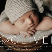 "Hello Baby" - Birth Announcements in Cloud by Ashley Rosenbaum - Detail