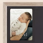 "Stacked Name" - Birth Announcements in Cloud by Alethea and Ruth - Front