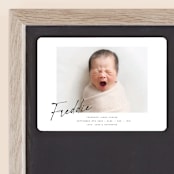 "Nickname" - Birth Announcements in Dove by Paula Pecevich - Front