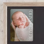 "Newest addition" - Birth Announcements in Snow by Elan Studio - Front