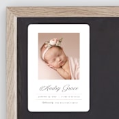 "Elegance" - Birth Announcements in Peony by Pixel and Hank - Front