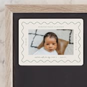 "Squiggle" - Birth Announcements in Moss by Kelly Watkins - Front