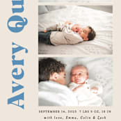 "moderne bébé" - Birth Announcements in Blueberry by Benita Crandall - Detail