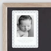 "Checked" - Birth Announcements in Sky by Lea Delaveris - Front