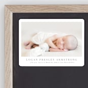 "Menil" - Birth Announcements in Fawn by Megan Davis - Front