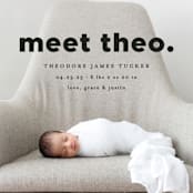 "Simple Statement" - Birth Announcements in Onyx by Erica Krystek - Detail